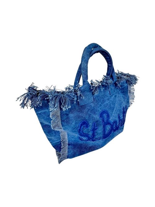 borsa donna colette con scritta in tinta azzurro MC2 Saint Barth | COLETTES3132